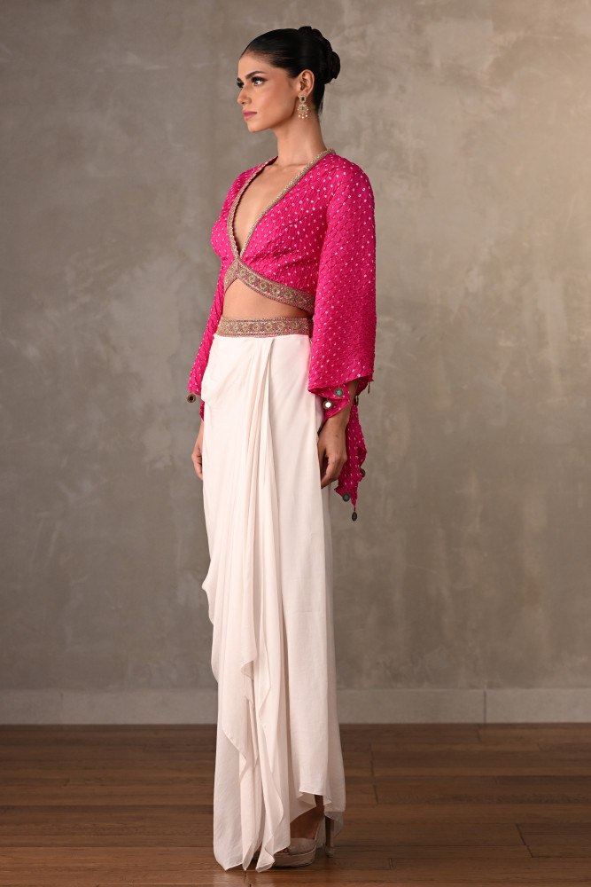 Miraya Draped Skirt Set