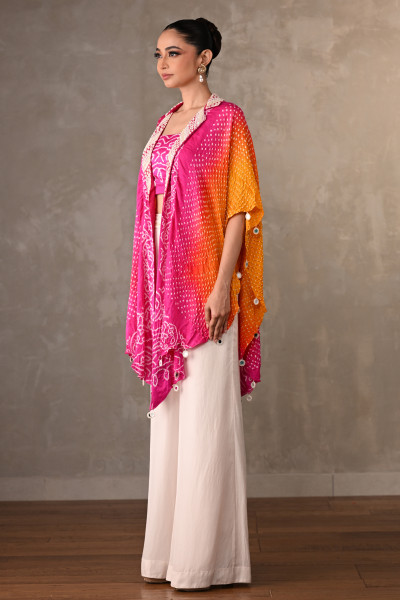 Ombre Bandhej Cape Set