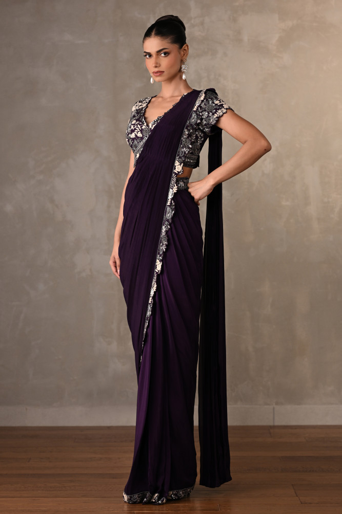 Blossom Rouge Drape Saree