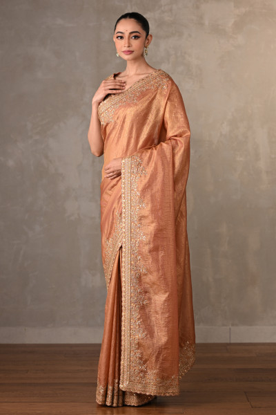 Rustic Radiance Tissue Saree Set