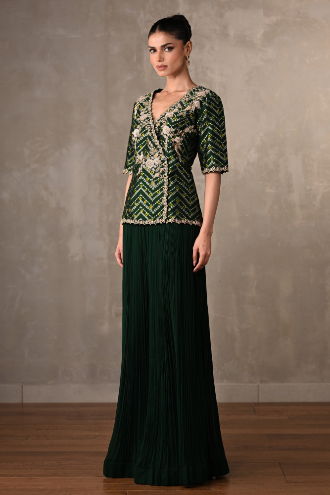 Enchanted Green Georgette Co-Ord Set