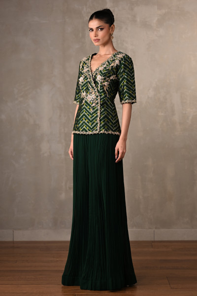 Enchanted Green Georgette Co-Ord Set