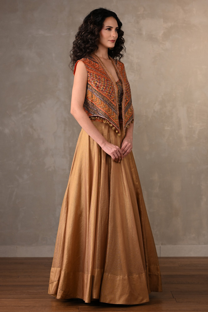 Opulent Threads Tissue Lehenga Set