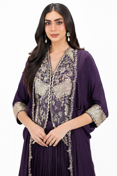 Zardosi Lehenga with Cape