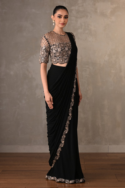 Noir Cutwork Drape Saree