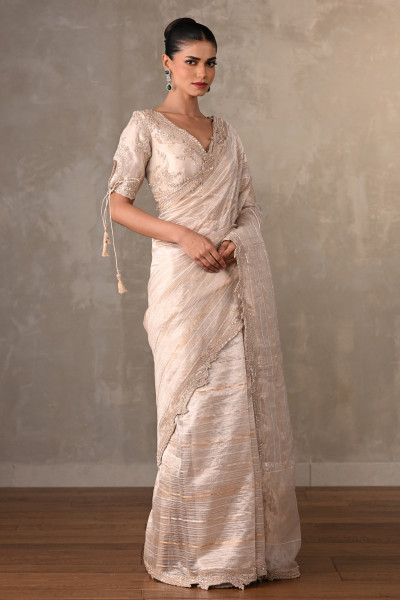Aurora Luxe Tissue Embroidered Saree