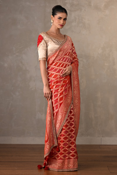 Royal Bandhej Elegance Saree Set