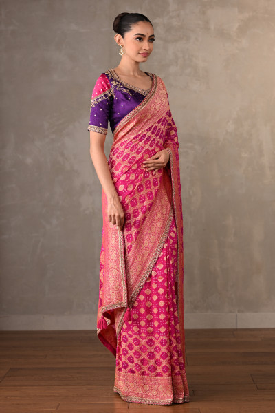 Royal Bandhej Elegance Saree Set