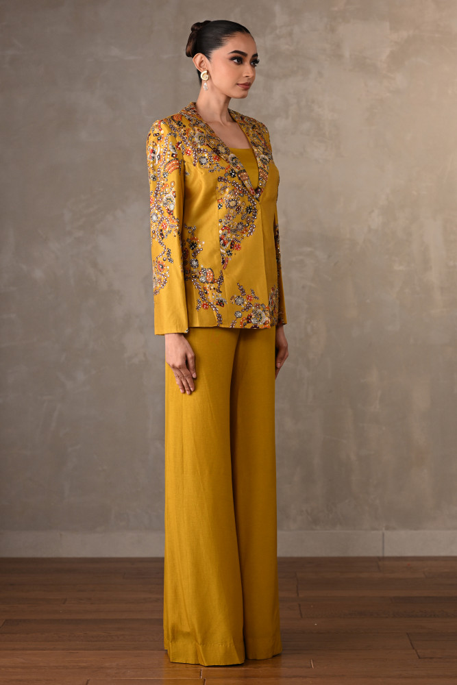 Floral Silk Powersuit