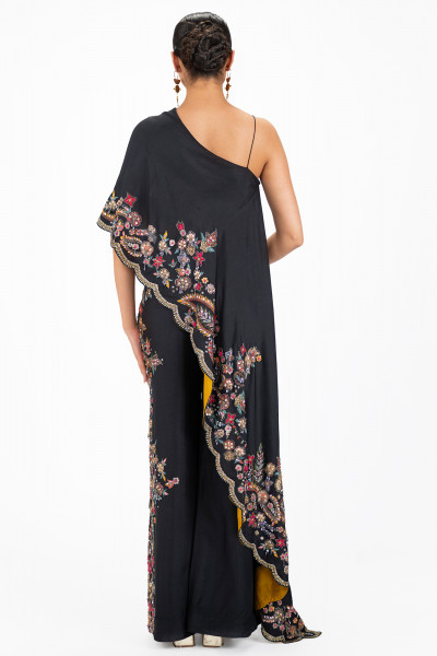 One shoulder Silk Co-ord