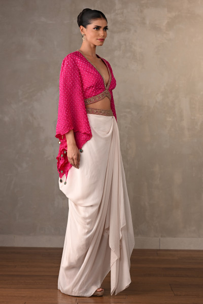 Miraya Draped Skirt Set