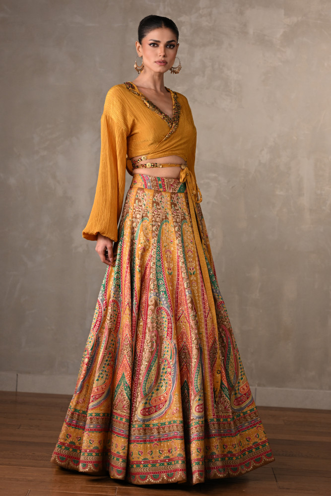 Mustard Mirage Multicolour Lehenga Set