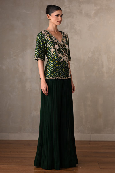 Enchanted Green Georgette Co-Ord Set