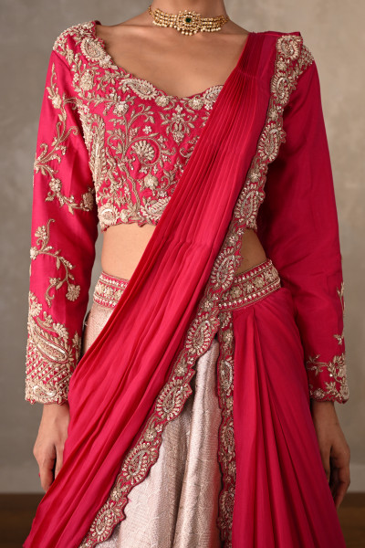 Regal Rouge Brocade Lehenga Set