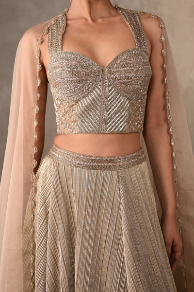 Embroidered Shimmer Lehenga Set
