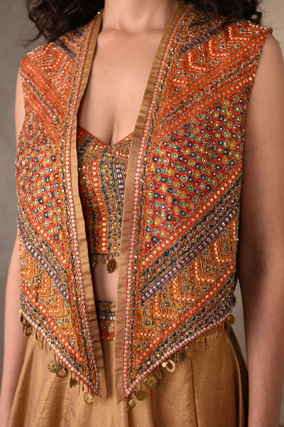 Opulent Threads Tissue Lehenga Set