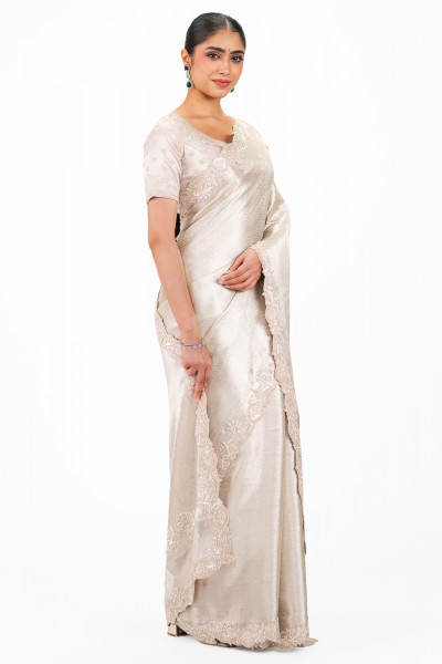 Monochrome Banarasi Saree