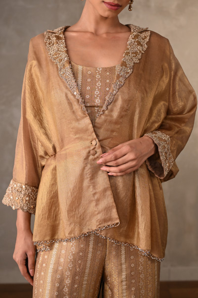 Tissue Brocade Zardose Co-Ord Set