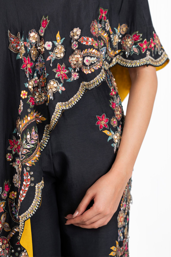 One shoulder Silk Co-ord