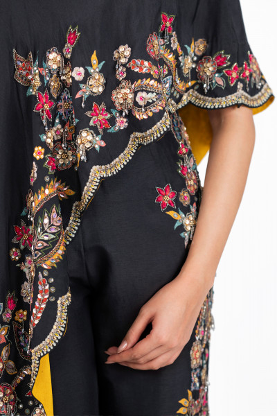 One shoulder Silk Co-ord