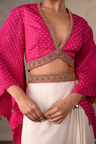 Miraya Draped Skirt Set