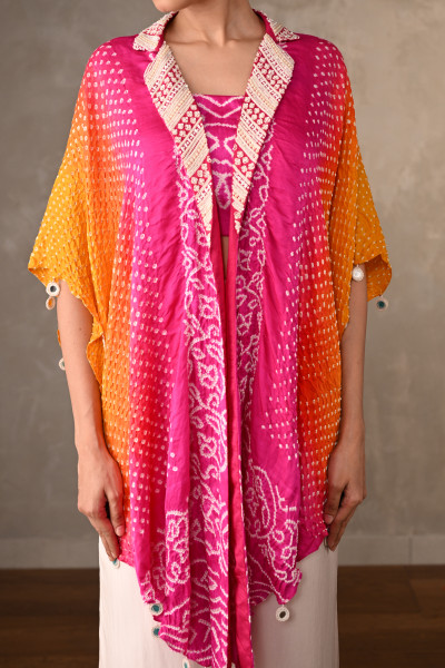 Ombre Bandhej Cape Set
