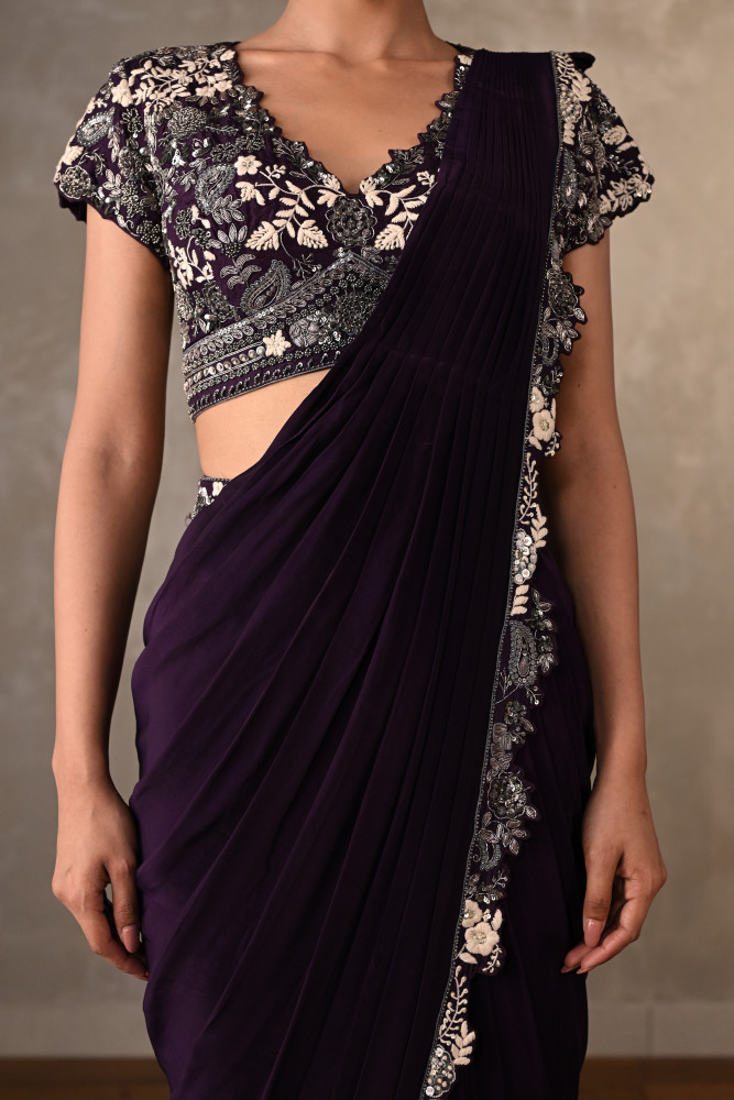 Blossom Rouge Drape Saree