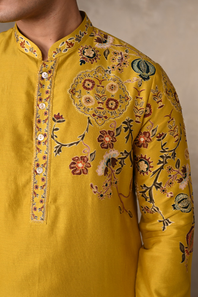 Radiant Yellow Chanderi Kurta