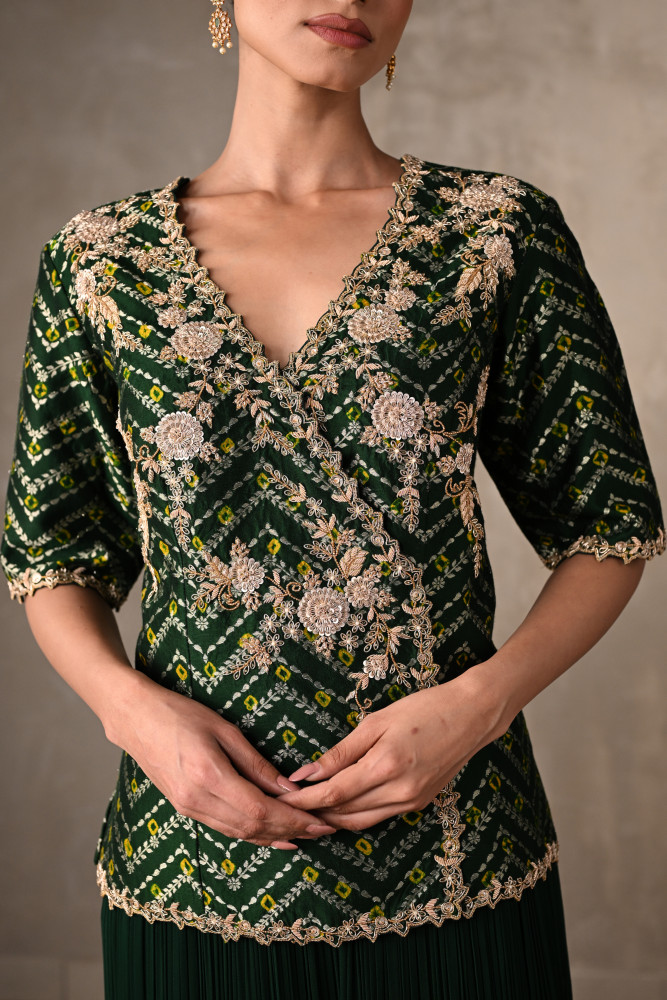 Enchanted Green Georgette Co-Ord Set