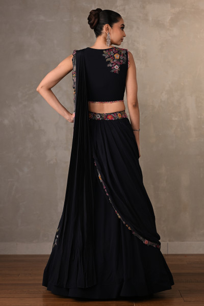 Multicolour Embroidered Lehenga Set