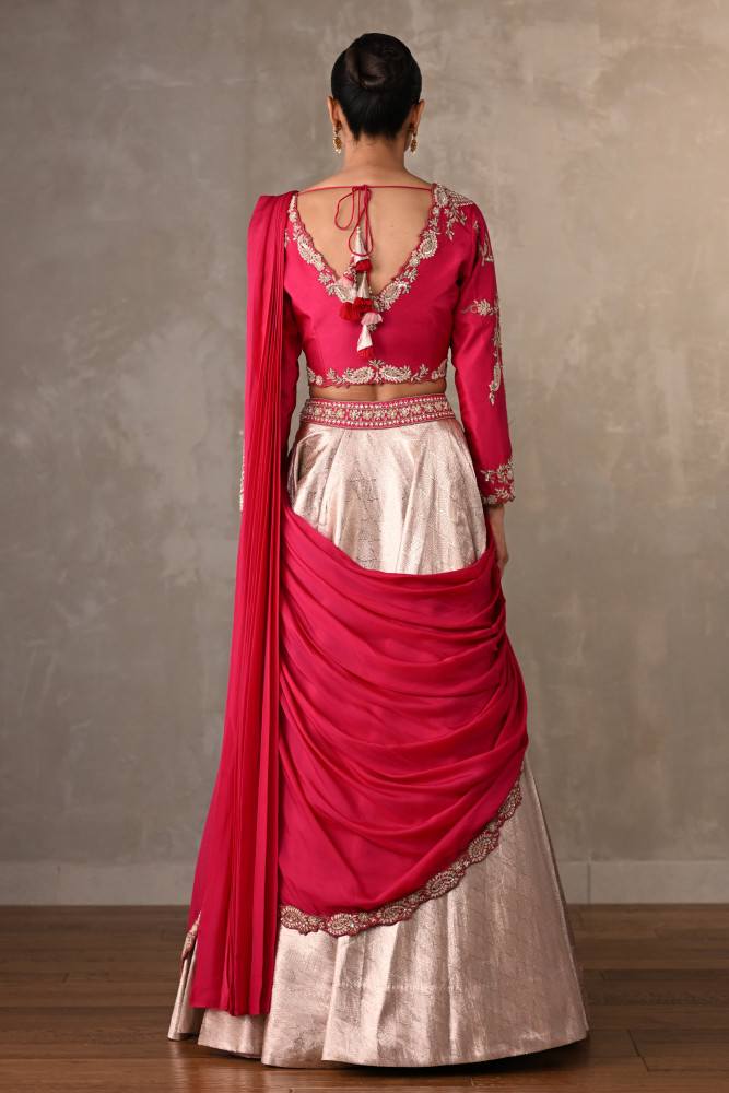 Regal Rouge Brocade Lehenga Set