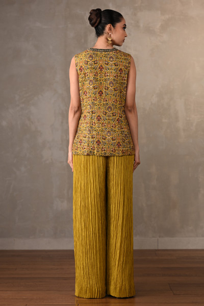 Rosette Embroidered Organza Co-Ord Set