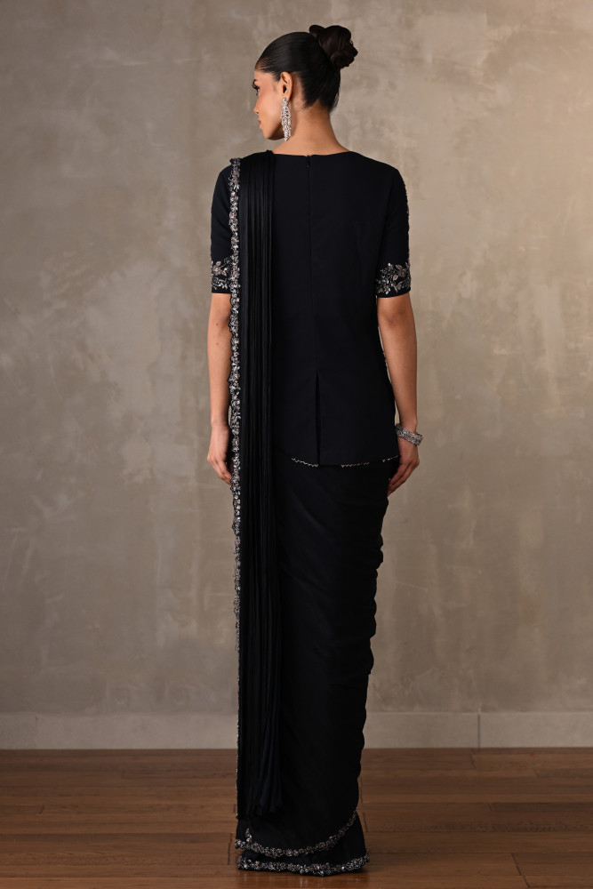 Floral Cascade Drape Saree