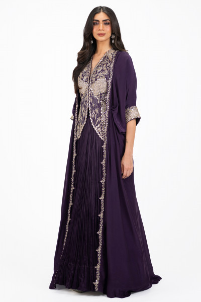 Zardosi Lehenga with Cape