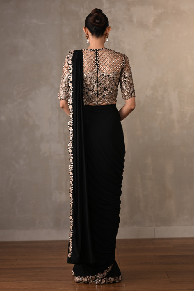 Noir Cutwork Drape Saree