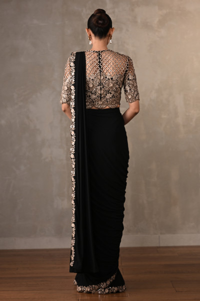 Noir Cutwork Drape Saree
