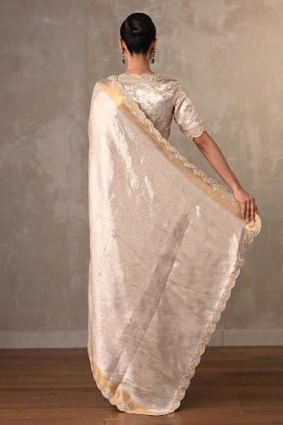 Zaria Silk Embellished Saree Set