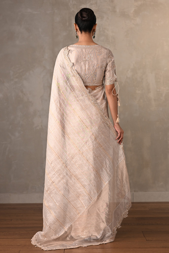 Aurora Luxe Tissue Embroidered Saree