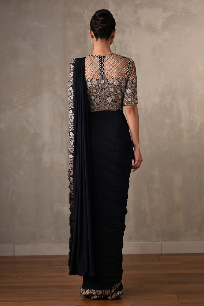 Noir Cutwork Drape Saree