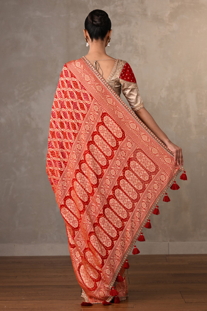 Royal Bandhej Elegance Saree Set