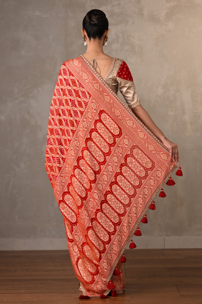 Royal Bandhej Elegance Saree Set