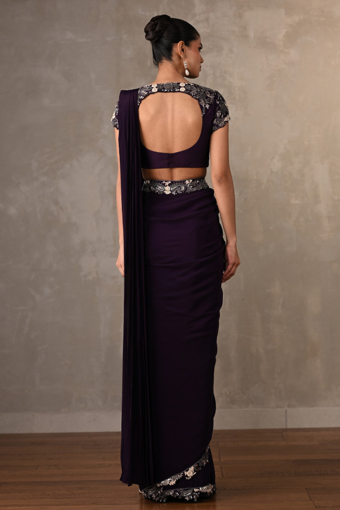 Blossom Rouge Drape Saree