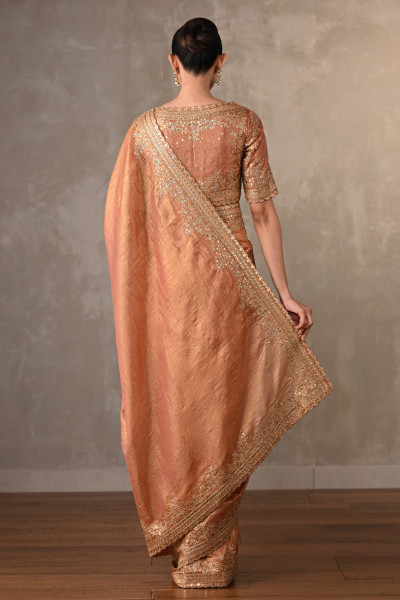 Rustic Radiance Tissue Saree Set
