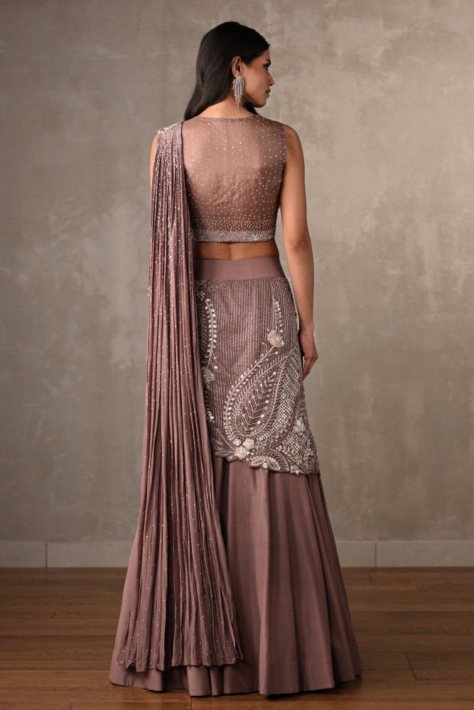 Sandrift Embellished Crepe Lehenga Set