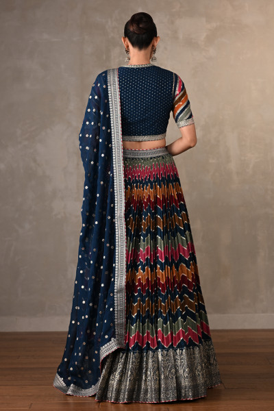 Multicolored Chevron Lehenga Set