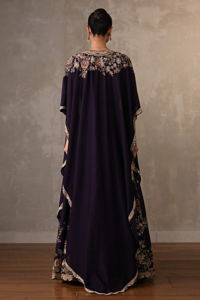 Amethyst Purple Lehenga Set With Cape