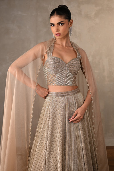 Embroidered Shimmer Lehenga Set