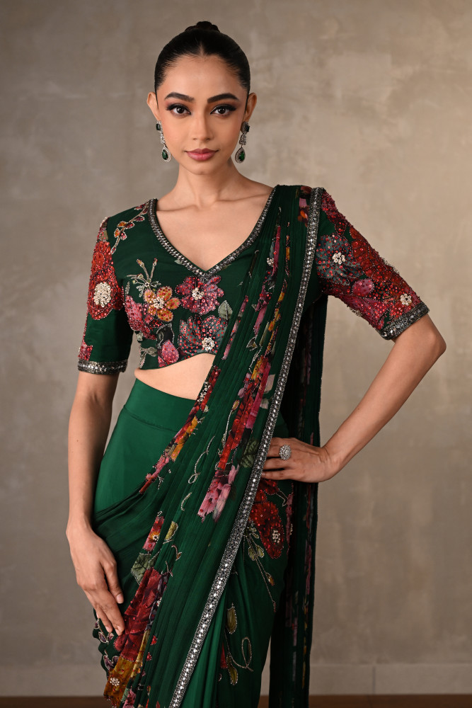 Enchanted Floral Drape Saree