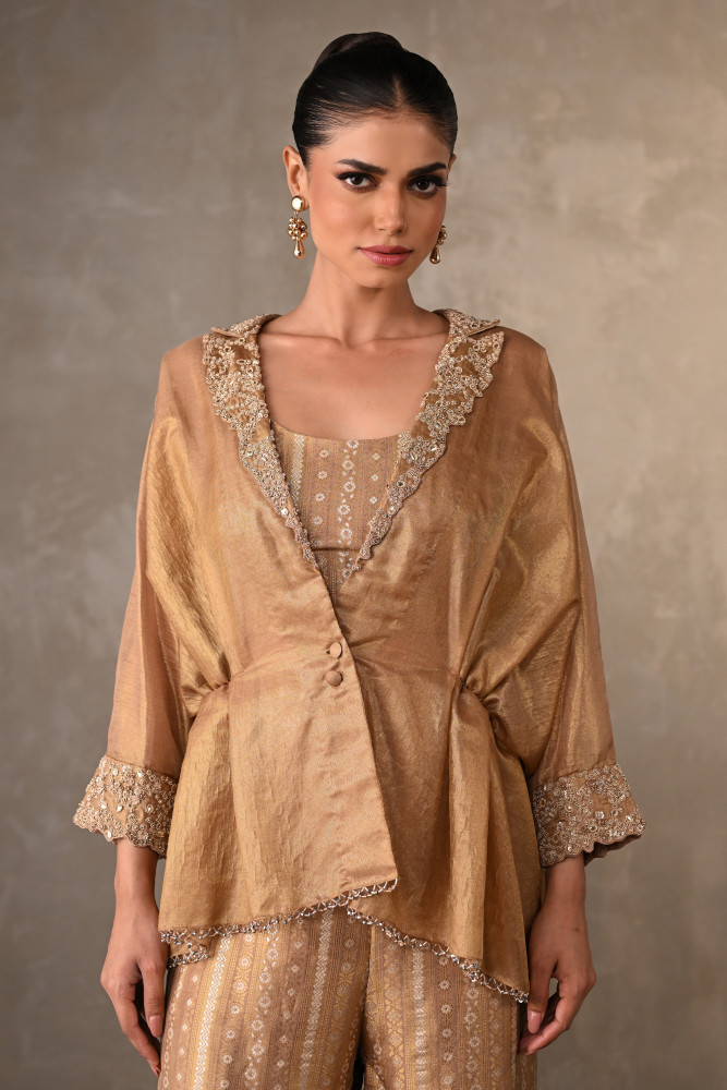 Tissue Brocade Zardose Co-Ord Set