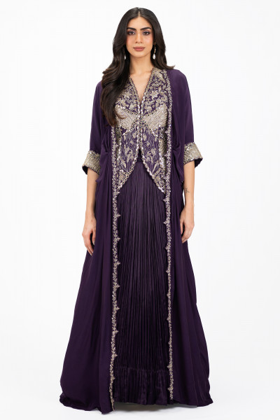 Zardosi Lehenga with Cape